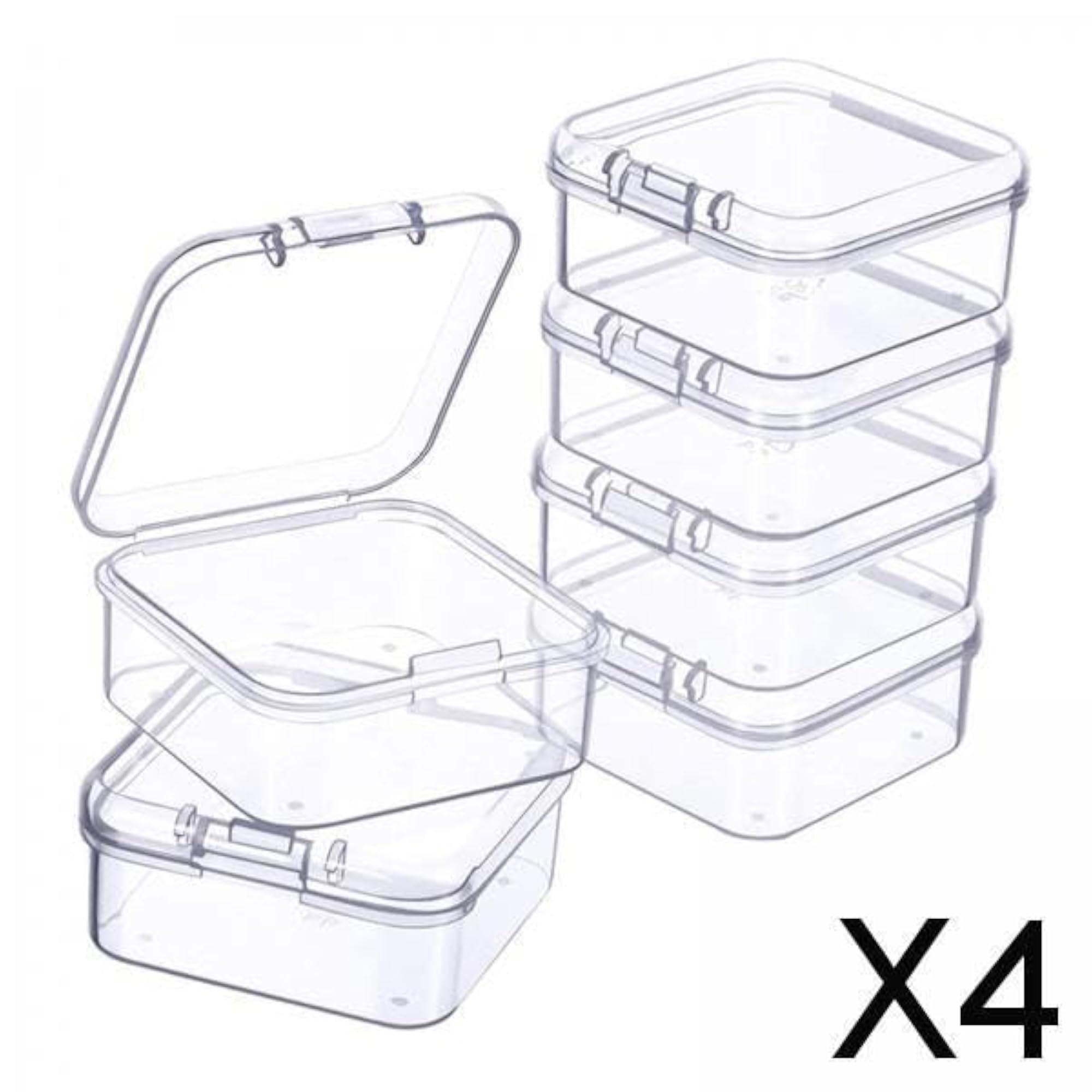 Mini Jewelry Storage Box Transparent Square